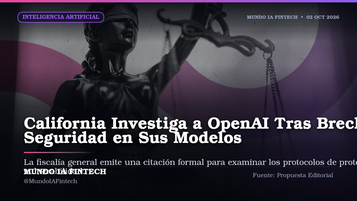California investiga brechas de seguridad en modelos de OpenAI